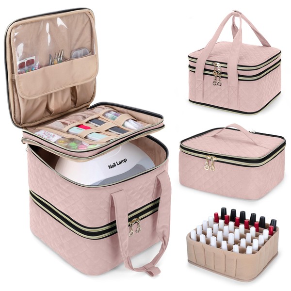Yarwo YARWO Nail Polish Organizer Case Holds 72 Bottles (15ml/0.5