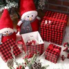 Trandraft 3 Pcs Christmas Nesting Gift Boxes Buffalo Plaid Xmas