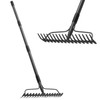 Bow Rakes for Lawns, 17 Prongs 17" Wide Heavy Duty