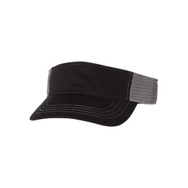 Richardson Trucker Visor Adjustable Black/ Charcoal
