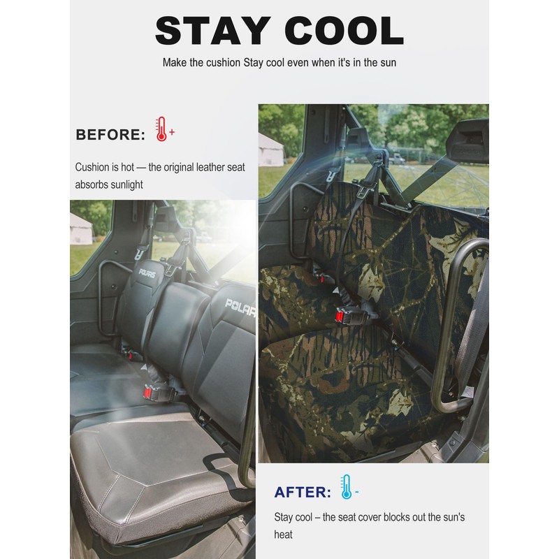 ZIDIYORUO UTV Seat Cover for Polaris Ranger 1000 2020-2025 &