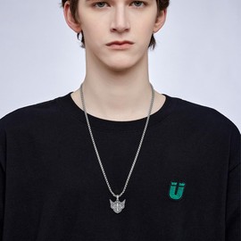 SIMONLY Eastern Orthodox Cross Necklace S925 Sterling Silver Angel Wing Shield of Faith Necklace Religious Amulet Jewelry Gifts for Men