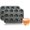 2 x 12 Baking Trays, Muffin Moulds for a Total