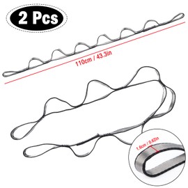 Daisy Chains Yoga Hammock Extension Strap 23 KN Adjustable Nylon Climbing Sling Fitness Pilates Strong Climbing Loop Multi-Loops Adjustable Nylon Exercise Band Strap Chain Hammocks Pack of 2