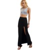 Verdusa Women's Solid Color High Waist Side Split Maxi Skirt