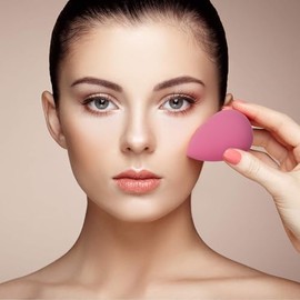 Juego de 14 esponjas de maquillaje, esponja mezcladora de belleza para mezcla de base con 3 mini esponjas de maquillaje y 4 borlas triangulares de pol