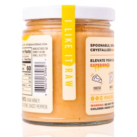 Sauce Bae Hot Raw Honey - Unfiltered & Unpasteurized, 100% USA White Clover, Perfect for Charcuterie & Sandwiches - 12 Oz