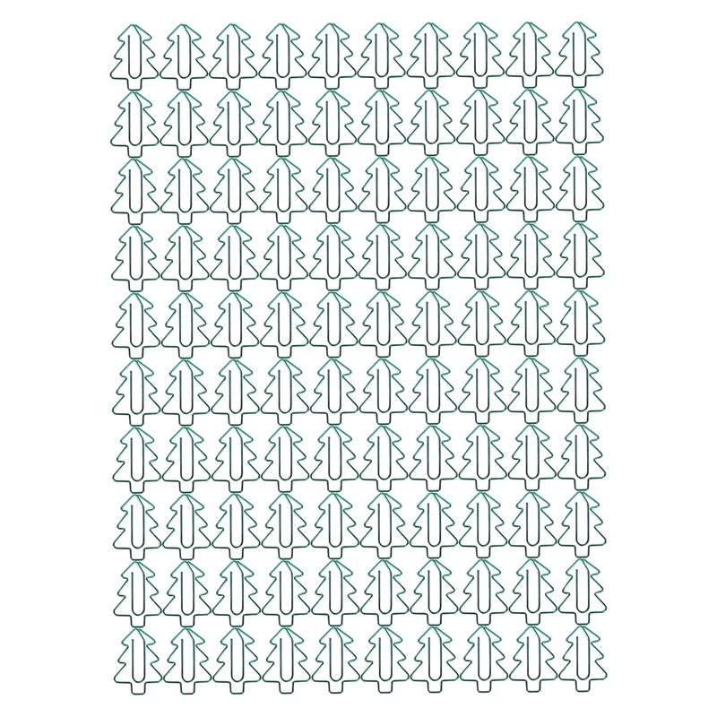 100Pcs Paper Clips Cute Unique Tree Shape Electroplating Process Lightweight
