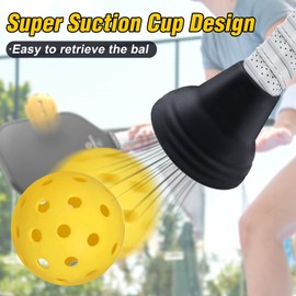 GOLD DEER 2Pcs Pickleball Ball Retriever Silicone Pickleball Ball Picker Pickleball Grabber Universal Pickleball Upper Suction Cup Pickleball Accessories Fits All Standard Paddles
