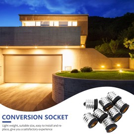 E17 to E14 Socket Adapter: 8 PCS Standard Medium Base to Base to Base LED Bulb Socket Converter