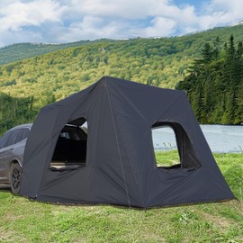 ZONGTI SUV Tent for Camping - 4-6 Person Waterproof Windproof Tailgate Tent (118" L x 78.7" W x 78.7" H, Black) Universal Fit for Most SUVs, Trucks & Vehicles for Road Trips & Family Adventures