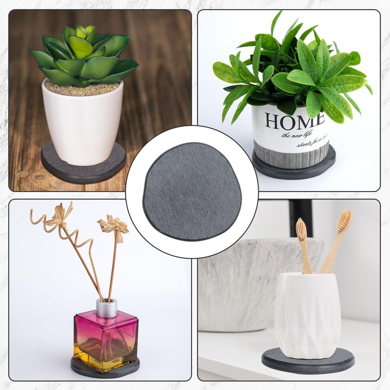Pndeyo Water Absorbing Stone Coasters, Fast Drying Diatomite Cup Tray,