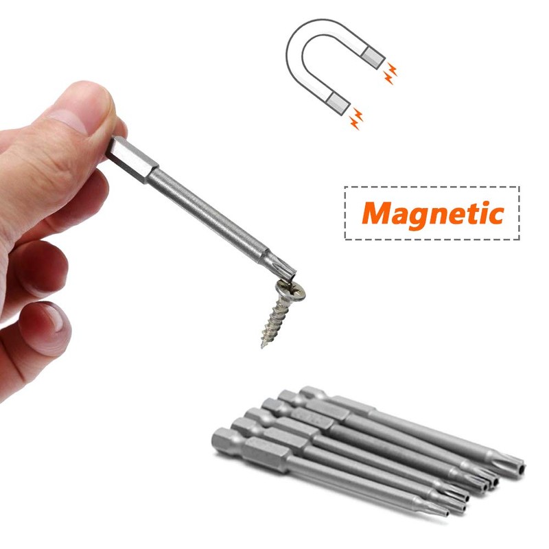Mesee 11 Pieces Torx Screwdriver Bits Set, 1/4 Inch Hex