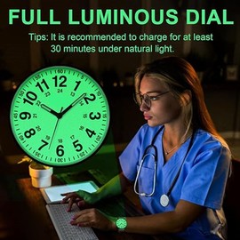 GBB Nurse Watch for Nurse Doctors Medical Professionals Nursing Students Women Men Unisex Waterproof Easy to Read Watch Military Time Luminouse Dial 24 Hour with Second Hand (White)