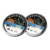 CALI TOP INC 2pcs 4x4 Beach Rated Fender Trunk Emblems