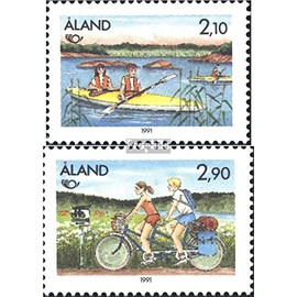 Finland - Aland 51-52 (Complete.Issue.) unmounted Mint/Never hinged ** MNH 1991 North 91 Tourism (Stamps for Collectors) Cycles