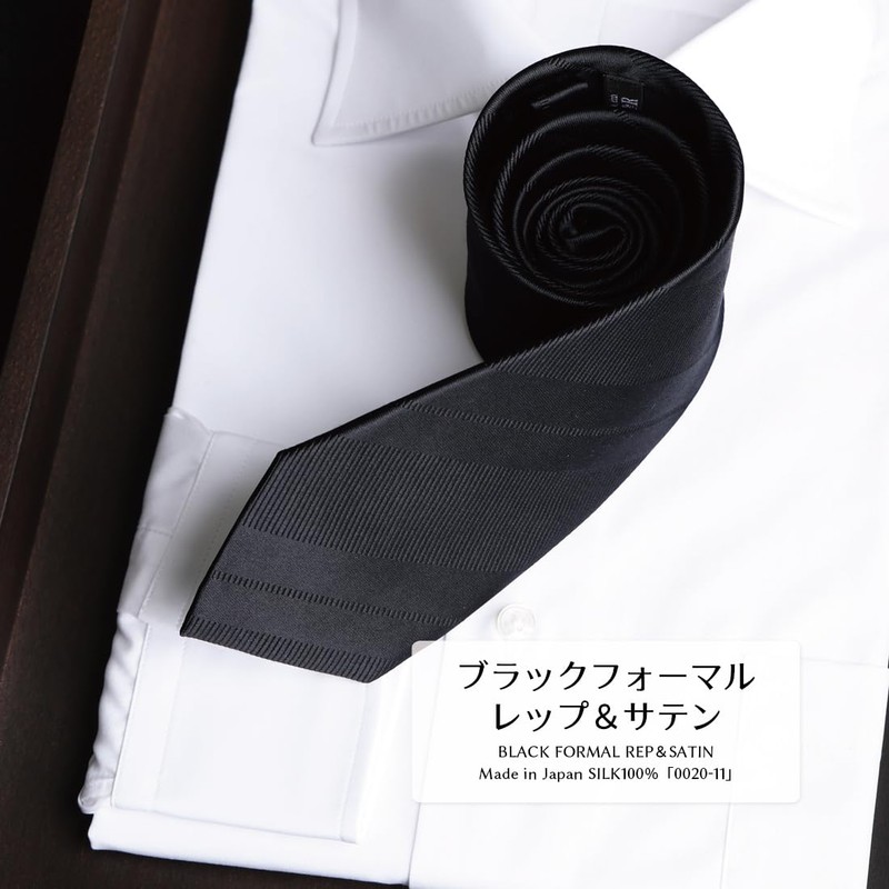 Y & TAILOR Formal Necktie, Ceremonial Occasions, Kyoto, Tango, Black,