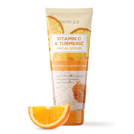 Skin 2.0 Vitamin C & Turmeric Face Scrub - Dermatologist Tested, Exfoliating, Brightening, Hydrating, Anti-Aging, Clean Beauty, Cruelty-Free Korean Skincare, All Skin Types - 6.76 Fl Oz / 200ML