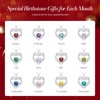 CDE Womens Sterling Silver Heart Pendant Necklace with Cubic Zirconia