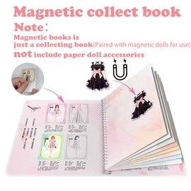 Daniel Axel Magnetic Collecting Book,Paried with Magnetic Paper Doll for Use,Gift for 3+ Year Old Girls Toddler-Only Include Magnetic Collecting Book,Not Include Paper Doll Accessories