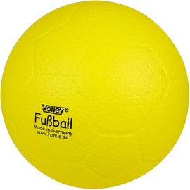 Volley Softball Football with Elephant Skin, Diameter Approx. 21 cm, Weight Approx. 220 g, Yellow