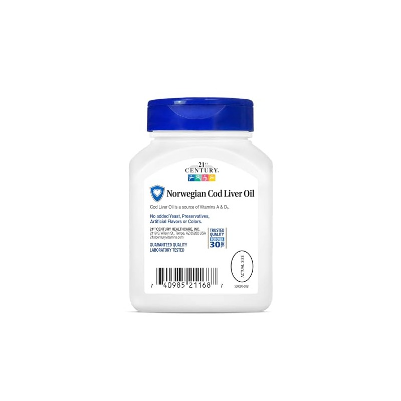 21st Century Norwegian Cod Liver Oil 110 Sgels by 21st