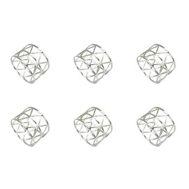 ELEGANTZ Luxury Table Napkin Rings Set of 6 – Heavy Duty Metal Holders for Wedding, Holiday, and Everyday Dining – Elegant Decorative Tableware for Stylish Settings