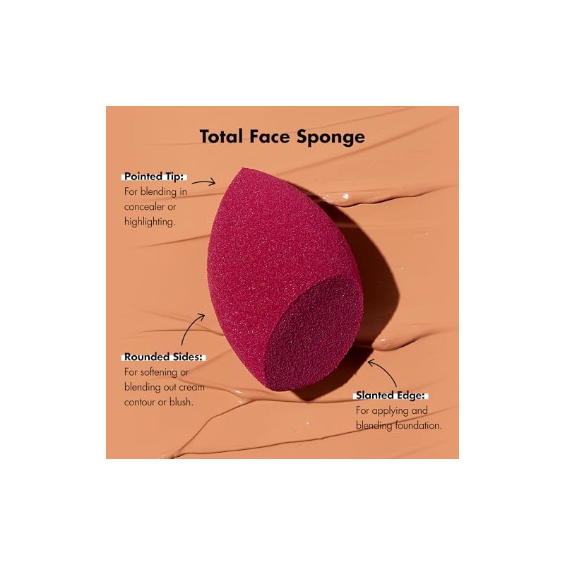 e.l.f. Cosmetics Total Face Sponge Duo, 2 unidades