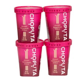 Choputa Ancient Supergrain Cereal, 5g Protein, 18g Whole Grain, Dairy & Gluten Free. Wild Berry Power, 4 Cups.