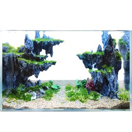 Allcolor Fish Tank Decor Rocks.Aquarium Decoration Model.Easy and Quick Solution for Aquascaping.(Sky City)