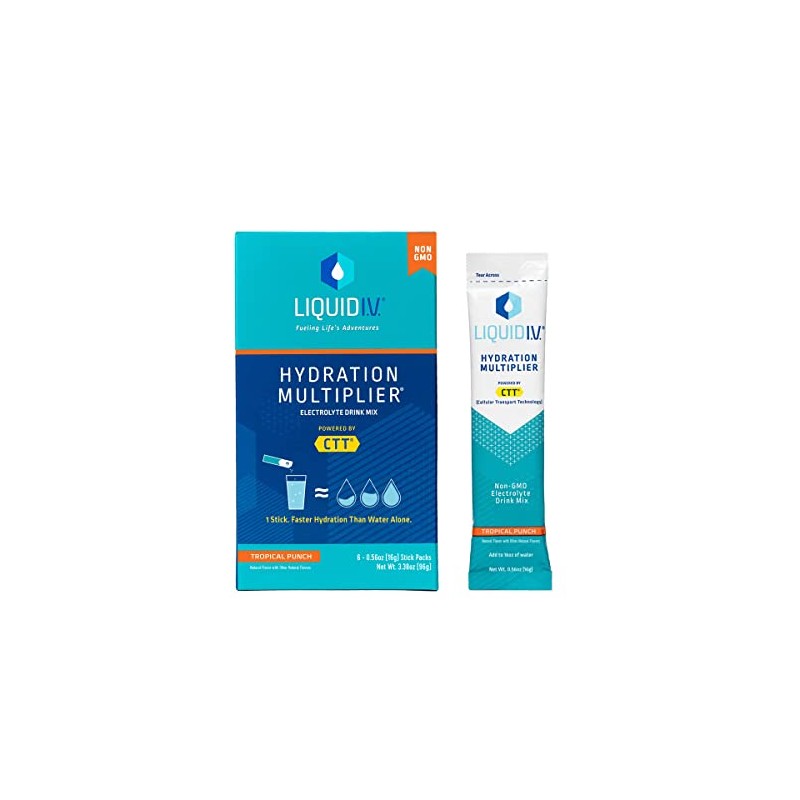 Liquid I.V., Hydration Multiplier Drink Mix Tropical Punch, 6 Count