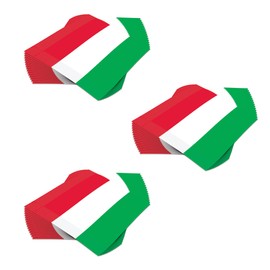 Red White & Green Luncheon Napkins 16 Pack (Set of 3)