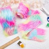 SUPERFINDINGS Pack of 2 Colourful 1.5 m White Faux Fur