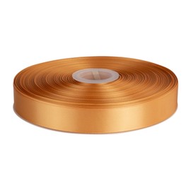 1" Inch Double Faced Satin Ribbon Solid Polyester Ribbon for Gift Wrapping, Crafts, Hair Bows, Wedding Party Decaration, Baby Shower Decoration Floral Arrangement (100 Yards, Old Gold)