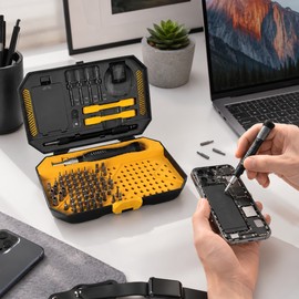 145-Piece Precision Screwdriver Set for Electronics Repair – Magnetic CR-V and S2 Bit Kit for Phones, Laptops and Game Consoles