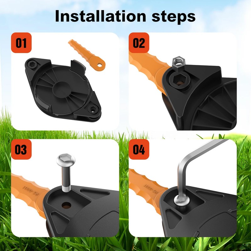 Rivershine Trimmer Plastic Blades Head,Compatible with Black Decker GH900 GH600