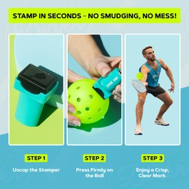 Dink Ink- Self-Inking Reusable Pickleball Marker | Personalize Your Pickleballs with Precision | Quick-Dry, Smudge-Free Durable Ink | Perfect for Pickleball Marking Accessories (Speed-Up)