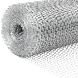 GANGHAO Hardware Cloth 19 Gauge 1/2 inch 24 x 100 ft, Chicken Wire Mesh Roll, Wire Fencing, Wire Fence Roll, Galvanized Wire Mesh, Guard Mesh (24"×100')
