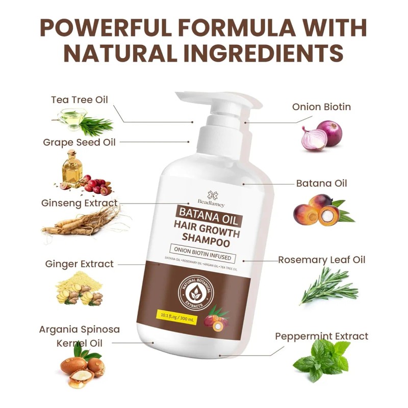 Batana Oil Hair Growth Shampoo: Natural Hair Loss Shampoo...
