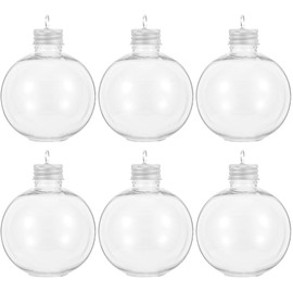 BESPORTBLE Botellas De Jugo Adornos Transparentes Bola Transparente Esfera Rellenable de Plástico Adorno Redondo para Árboles de Navidad DIY Boda Fiesta 8X6. 8X6. 8Cm