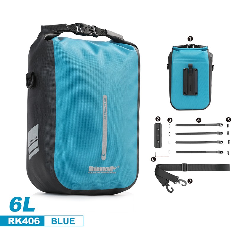 6L Bike Quick Release Bike Front Fork Bag Waterproof Cycle