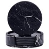 Leather Coasters Set of 6 with Holder- Protect Furniture from