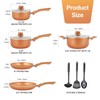 M MELENTA Pots and Pans Set Ultra Nonstick, Pre-Installed 11pcs