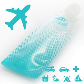 com-four® 4 x Travel Bottles for Filling 90 ml - Airplane Liquids Hand Luggage - Travel Container - Airplane Bag - Guidelines Compliant (Pack of 04 - Yellow/Turquoise)