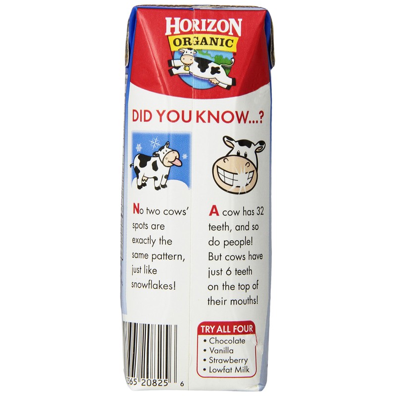 Horizon Organic Milk, 8 Ounce ,18 Count