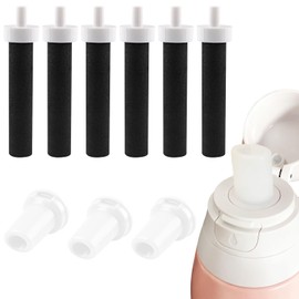 Bottle Filter Mouthpiece Replacement for Brita Water Bottle,3 Pcs Silicone Mouthpiece and 6 Pcs Filter Cartridges,Premium Silicone Bite Valve Replacement Parts Compatible with Brita Filters Bottles