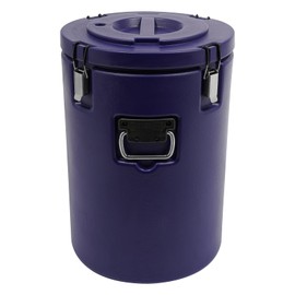 Bokknppo 9.25 Gallon Insulated Beverage Cooler Dispenser Camping Cooler Chiller Portable Sports Cooler Round Water Beverage Dispenser with Stainless Steel Interior for Hot or Cold Food Storage (Blue)