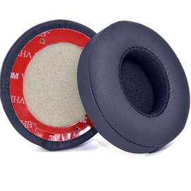 Solo3 Ear Pads Cushions Replacement for Beats Solo 2 & Solo 3 Wireless On-Ear Headphones, Ear Cushions Memory Foam Earpads with Soft Protein Leather (Navy Blue)