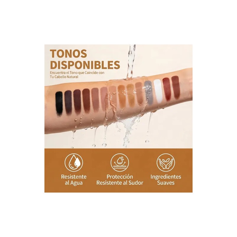 Polvo De Maquillaje Fibra Capilar Cubre Raíz De Cabello