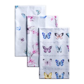 Maison d' Hermine Blossom In Spring 100% Cotton Set of 3 Multi-Purpose Kitchen Towels | Bar Hand Towels | Spring / Summer (50 cm x 70 cm)